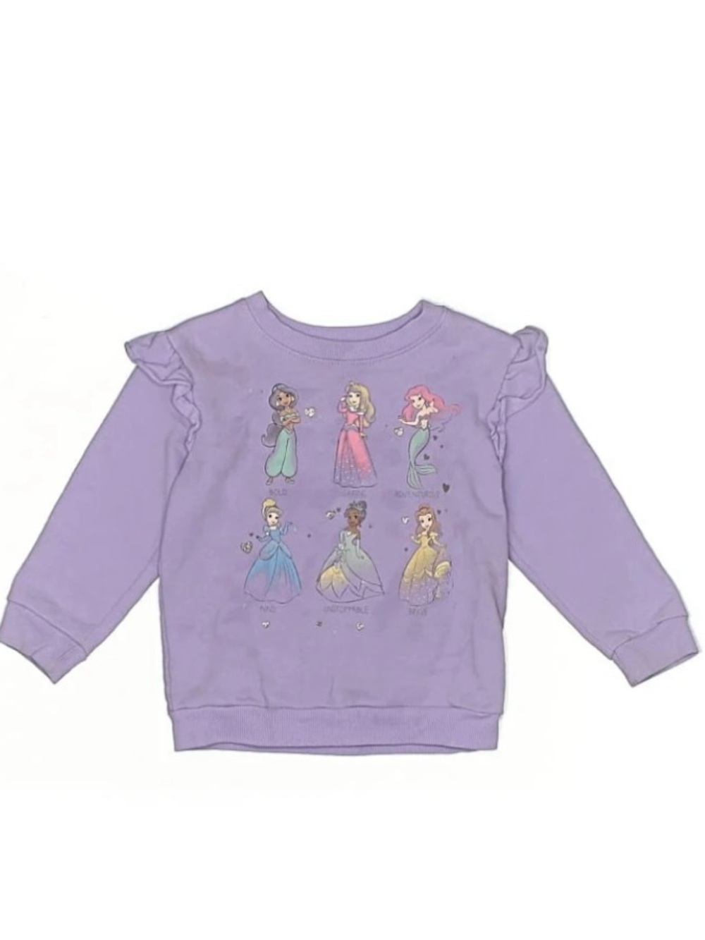 NWT. DISNEY Girls' Purple Princess Graphic Sweatshirt